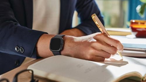 Fitbit Sense 2 Advanced Health and Fitness Smartwatch with Tools to Manage Stress and Sleep, ECG App, SpO2, 24/7 Heart Rate and GPS, Shadow Grey/Graphite, One Size (S & L Bands Included) 4