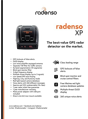 Radenso XP Radar & Laser Detector with GPS Lockouts 3