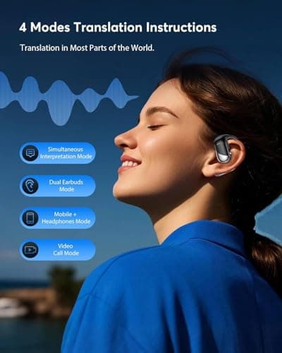 Paekole Translation Earbuds Real Time - AI 144 Language Translator Earbuds, Audifonos Traductores Inglés Español, 3-in-1 Translating Device, Translate Ear Buds for Travel Learning with Charging Cradle 4