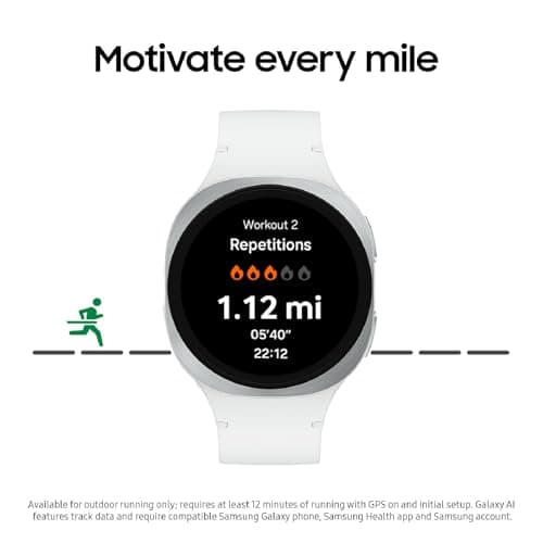 Samsung Galaxy Watch 8 (2025) 40mm Bluetooth Smartwatch, Cushion Design, Fitness Tracker, Sleep Coaching, Running Coach, Energy Score, Heart Rate Tracking, Graphite [US Version, 2 Yr Warranty] 3
