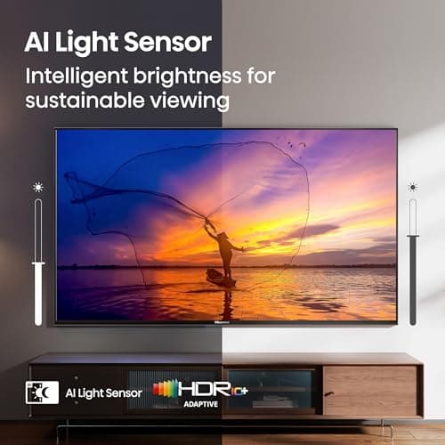 Hisense 43" E6 Cinema Series QLED 4K UHD Smart Fire TV (43E6QF, 2025 Model) - QLED, AI Light Sensor, Dolby Vision · Atmos, Voice Remote with Alexa, Motion Rate 120, HDR 10+ Adaptive, Game Mode Plus 8