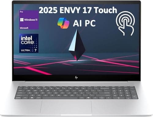 HP Envy 17 Laptop for Business, Creator, Designer (17.3" FHD Touchscreen, Intel Core Ultra 7 155H, 32GB DDR5, 1TB SSD), Backlit, 5MP IR Webcam, Long Battery Life, Win 11 Pro, AI PC (Renewed)