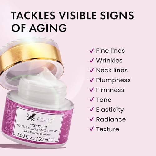 Eclat Skincare Anti Aging Face Cream - Face Moisturizer with Collagen Peptides, Hyaluronic Acid, & Vitamins C+E - Improves Fine Lines and Wrinkles - Day Cream for Women Anti Aging 50 ml 4