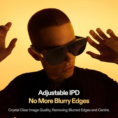 XREAL One AR Glasses with X1 Chip, Native 3 DoF, 147" 50°FOV 120Hz HD Display, Expertly Tuned Audio, Video Display Glasses for iPhone 16/15, Steam Deck, ROG, Mac, PC, Android & iOS 5