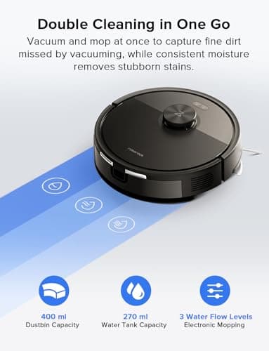 roborock Q7 L5 Robot Vacuum and Mop Combo, 8,000Pa Suction, Upgraded from Q5 Pro, Dual Anti-Tangle System, LiDAR Navigation, Multi-Level Mapping, Self-Charging Robotic Vacuum Cleaner, Black 4