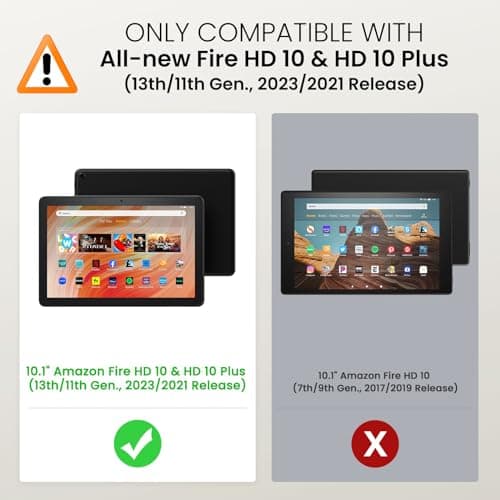 MoKo Case Fits All-New Amazon Kindle Fire HD 10 & 10 Plus Tablet (13th/11th Generation, 2023/2021 Release) 10.1" - Slim Folding Stand Cover with Auto Wake/Sleep, Black 2