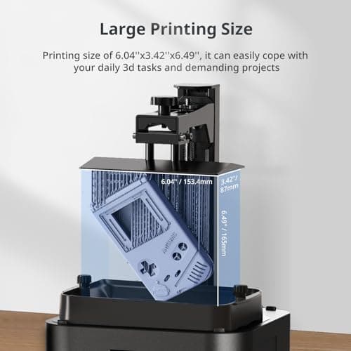 ANYCUBIC Photon Mono 4, Resin 3D Printer with 7'' 10K Mono LCD Screen, Stable LighTurbo Light Source and 70mm/h Fast Printing, Print Volume 6.04'' x 3.42'' x 6.49'' 4