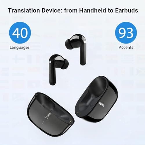 Timekettle M3 Language Translator Earbuds, Two-Way Translator Device with APP for 40 Languages Online, Voice Translator for Exploring Expat Life Freely, Compatible with iOS, Android (Online Version) 2