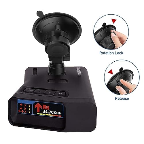 Radar Detector Mount,Car Windshield &Dashboard Suction Cup Bracket,Suitable for UNIDEN R1 R2 R3 R4 R7 DFR3 DFR6 DFR7 DFR8 DFR9 Radar Detector (Only Applicable to Uniden Models),Easy to Install 3