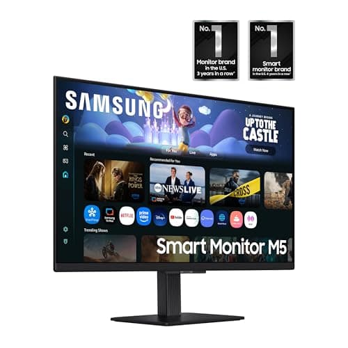 Samsung 27-Inch M5 (M50F) Series FHD Smart Monitor with Streaming TV, Speakers, HDR10, Gaming Hub, Multiple Ports, Workout Tracker, Vision Accessibility Tools, Black, LS27FM502ENXZA 3