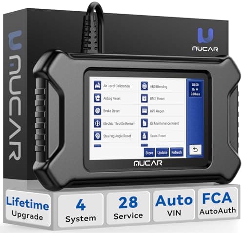 MUCAR CS90 OBD2 Scanner Diagnostic Tool with 28+ Reset Services, Oil/EPB/SAS/BMS/Injector, ABS Bleeding, Throttle Relearn, ABS SRS Engine Transmission Code Reader, FCA AutoAuth, Lifetime Free Update