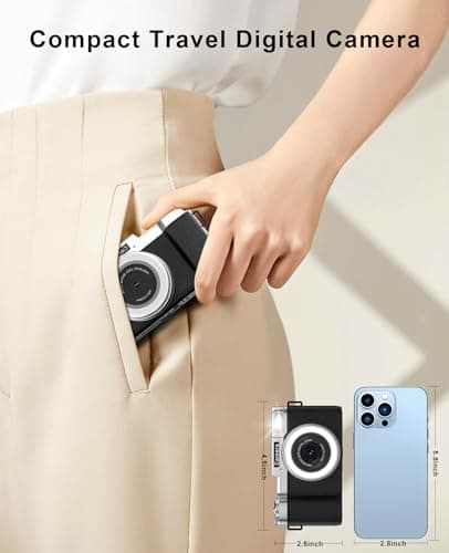 FLATIC Digital Camera, 4K 64MP Cameras for Photography with 64GB Card, 18X Zoom Autofoucs Vlogging Camera for YouTube with 180° Flip Screen, Compact Vlog Travel Camera Kit for Beginner, Teens 3