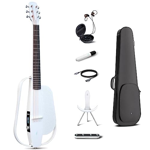 Enya NEXG 2 Acoustic-Electric Guitar Carbon Fiber Travel Smart Audio Guitar with 50W Wireless Speaker, Wireless Microphone, Hi-Fi Monitor Earphones, Footswitch, Charging Stand, and Gigbag