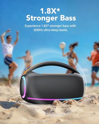 Ajblg Speakers Bluetooth Wireless: 80w Loud Speaker with Bass, 30H Playtime, IPX7 Waterproof, Large Speakers for Work, Outdoor, Workshop, Garage, Portable Speaker with TWS 4