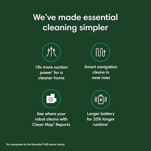 iRobot Roomba Vac Robot Vacuum (Q0120) - Easy to use, Power-Lifting Suction, Multi-Surface Cleaning, Smart Navigation Cleans in Neat Rows, Self-Charging, Alexa 3