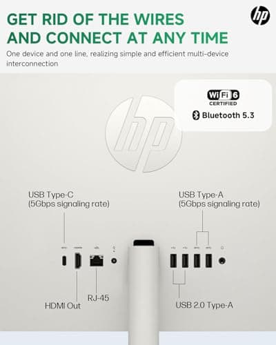 HP All in One Desktop Computer for Home, Intel Celeron J4025, 21.5 inch FHD Anti-Glare, Wi-Fi 6, 16 GB DDR4, 512 GB SSD, Compact All-in-One PC, Wired KB & Mouse, Windows 11 Pro 4