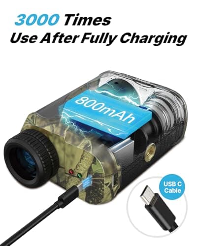 WOSPORTS Hunting Rangefinder, 800 Yards Laser Range Finder with Bow Hunting Mode (Angle, Height, Horizontal Distance), Target Lock Vibration, Scanning, Carrying Case Included 3