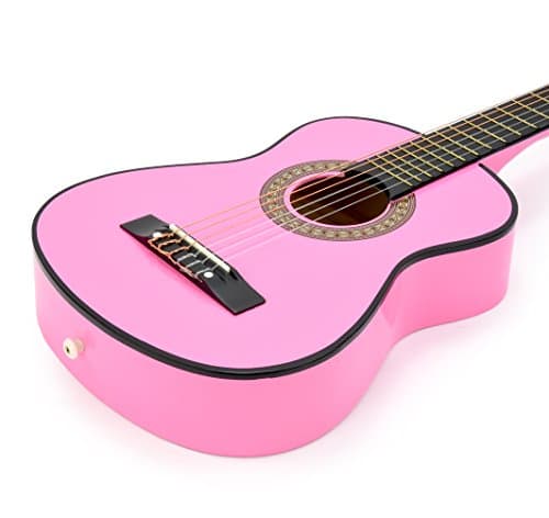 30" Wood Classical Guitar with Case and Accessories for Kids/Girls/Boys/Beginners (Pink) 4
