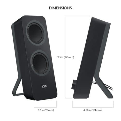 Logitech Z207 2.0 Stereo Computer Speakers with Bluetooth 4