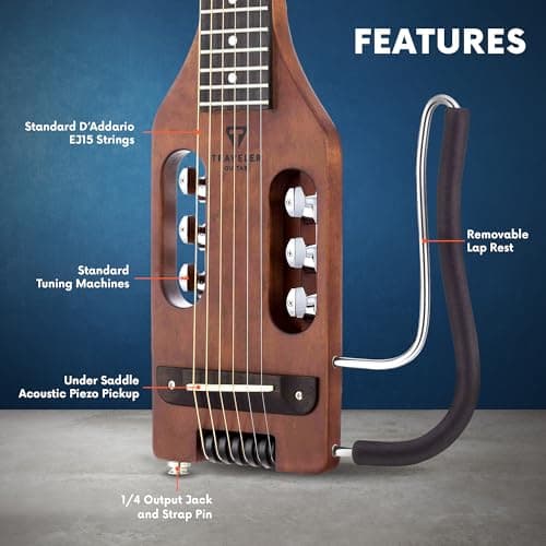 Traveler Guitar Ultra-Light Acoustic Acoustic-Electric Guitar, Antique Brown 2