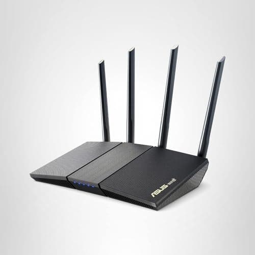ASUS RT-AX1800S Dual Band WiFi 6 Extendable Router, Subscription-Free Network Security, Parental Control, Built-in VPN, AiMesh Compatible, Gaming & Streaming, Smart Home 5