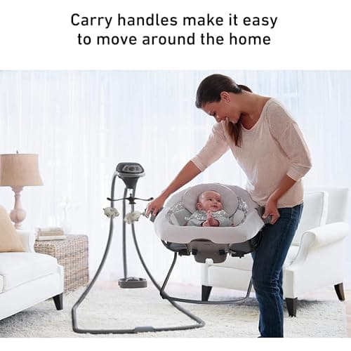 Graco DuetConnect LX Portable Baby Swing and Bouncer, Multi-Direction Baby Bouncer Seat, Multiple Swing Speeds, Redmond 5