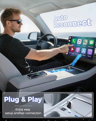 Wireless CarPlay Adapter for Apple iPhone（2025 Upgrade）- Convert Wired CarPlay to CarPlay Wireless Adapter, Stable Connection Compatible with OEM Wired CarPlay Vehicles & iOS 10+（Silver） 3