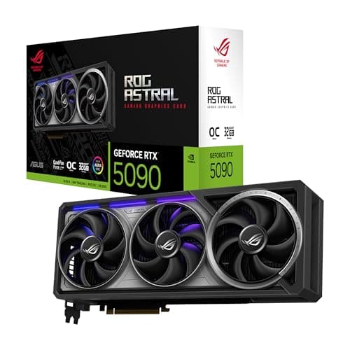 ASUS ROG Astral GeForce RTX™ 5090 OC Edition Gaming Graphics Card (PCIe® 5.0, 32GB GDDR7, HDMI®/DP 2.1, 3.8-Slot, 4-Fan Design, Axial-tech Fans, Patented Vapor Chamber, Phase-Change GPU Thermal pad)
