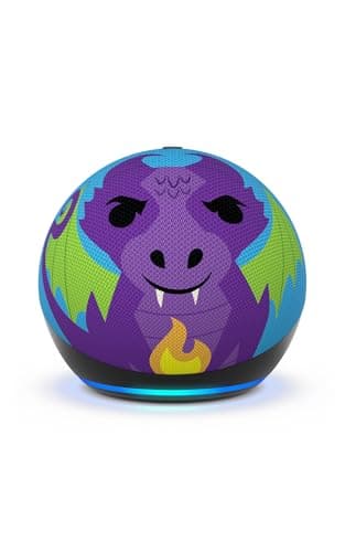 Amazon Echo Dot Kids (newest model) - Designed for kids, with Alexa+ Early Access, parental controls, Includes 1 Year of Amazon Kids+, Dragon