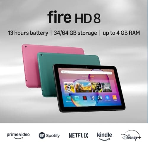 Amazon Fire HD 8 tablet (newest model), 8” HD Display, 3GB memory, 32GB, designed for portable entertainment, Black 5