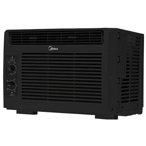 Midea RMW05MWB (Renewed) 5,000 BTU 150 Sq ft Mechanical Window Air Conditioner, Black
