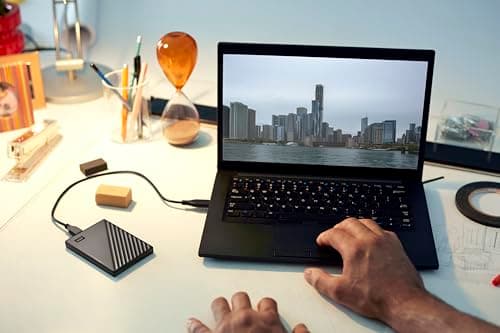 WD 1TB My Passport, Portable External Hard Drive, Black, backup software with defense against ransomware, and password protection, USB 3.1/USB 3.0 compatible - WDBYVG0010BBK-WESN 5