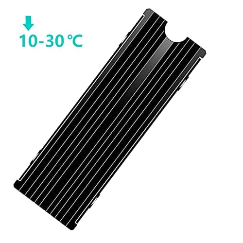 M.2 Heatsink Cooler 2280 SSD Double-Sided Heat Sink with Thermal Silicone pad for PS5/PC PCIE NVME M2 SSD(Black）) 5