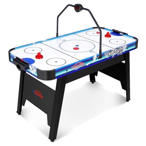 58" Air Hockey Table, Arcade Style with Powerful 700mA Motor, Accurate Digital LED Scoreboard on Overhead Gantry, Includes 2 Pucks and 2 Pushers 5