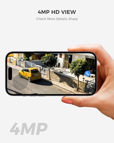 Hiseeu Solar Camera Wireless Outdoor, Home Security Camera System, 2.4G & 5G WiFi, Solar-Powered 4MP 4 Cam-Kit, Color Night Vision, 360° View, Pan & Tilt, 1TB HDD Local Recording, No Subscription 4