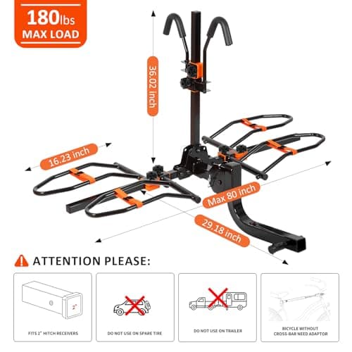 Soarify Platform 2 EBike Rack for Car Hitch Bike Rack for SUV RV Trucks Carrier Bicycle Car Racks 2-inch Receiver (Ebike Rack) 3