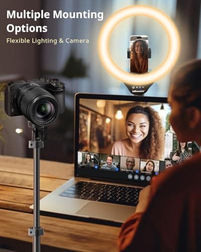 UBeesize 12'' Selfie Ring Light with 62’’ Tripod Stand for Video Recording, Live Streaming(YouTube, Instagram, TIK Tok), Compatible with Phones, Cameras and Webcams 3
