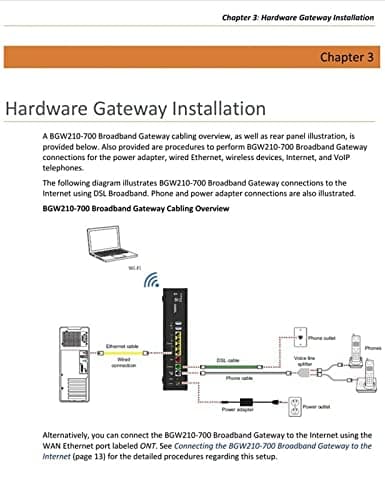 AT&T BGW210 802.11b/g/n/ac 400mW Bonded VDSL2 Wireless Voice Gateway 4 x Gigabit Ports (ONT Required),Black 5