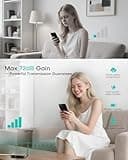 2025 Latest Cell Phone Booster for All U.S. Carriers, Boosts 5G 4G LTE 3G, Cell Phone Signal Booster for Home and Office, 72dB High Gain Antennas, Verizon, AT&T, T-Mobile, App Support FCC Approved 2