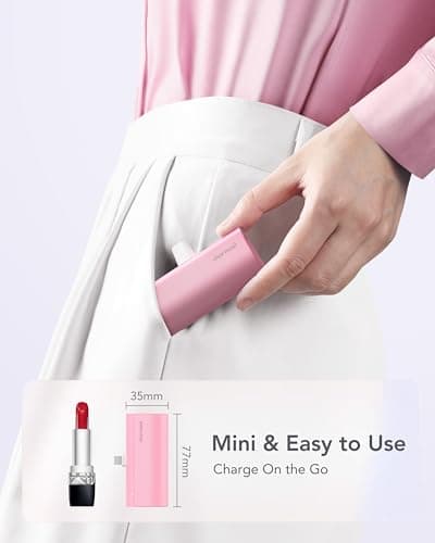 charmast Small Portable Charger for iPhone, Ultra-Compact 20W PD Fast Charging Power Bank 5000mAh, Mini Battery Pack for iPhone 14/14 Pro Max/13/13 Pro Max/12/12 Pro Max/11/XR/X/8/7/6 etc 4