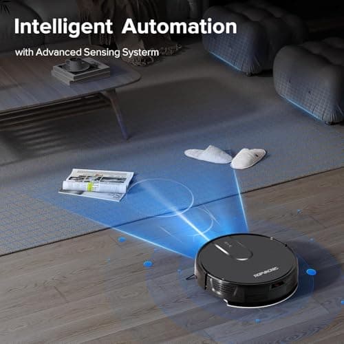 ROPVACNIC Robot Vacuum Cleaner Robot Vacuum and Mop Combo with 4000Pa Suction, Personalized Cleaning Adjustments, Self-Charging Robotic Vacuum Cleaner, Advanced Obstacle Avoidance 4