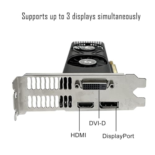 SAPLOS GTX 1050 Graphics Card for PC, 4GB GDDR5 128-bit, HDMI DisplayPort DVI-D, Computer GPU, Gaming Video Card, PCI Express x16, DirectX 12 4