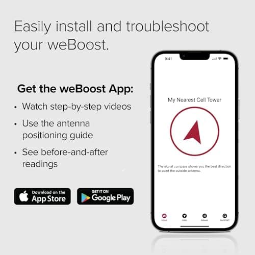 weBoost Drive X - Vehicle Cell Phone Signal Booster | 5G & 4G LTE | Magnetic Roof Antenna | Boosts All U.S. Carriers - Verizon, AT&T, T-Mobile | Made in the U.S. | FCC Approved (model 475021) 3