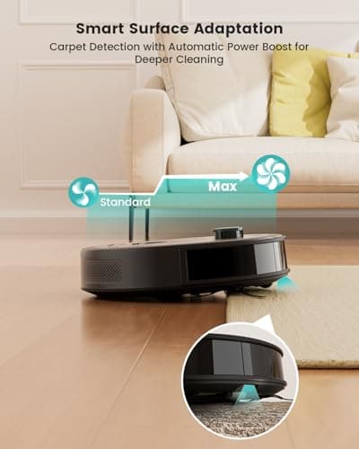 Lefant LiDAR Robot Vacuum and Mop, 450ml Visible Dustbin, Upgraded 190° PSD Obstacle Avoidance, Customized Cleaning, Multi-Floor Mapping, 150 Mins Runtime, 2.4G/5G WiFi, Pet Hair & Carpets, M330 Pro 4