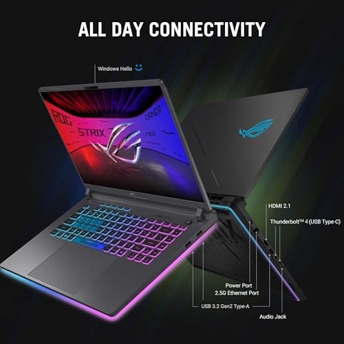 ASUS ROG Strix G16 (2025) Gaming Laptop, 16” FHD+ 16:10 165Hz/3ms Display, NVIDIA® GeForce RTX™ 5060 Laptop GPU, Intel® Core™ i7 Processor 14650HX, 16GB DDR5, 1TB Gen 4 SSD, Wi-Fi 7, Windows 11 Home 3