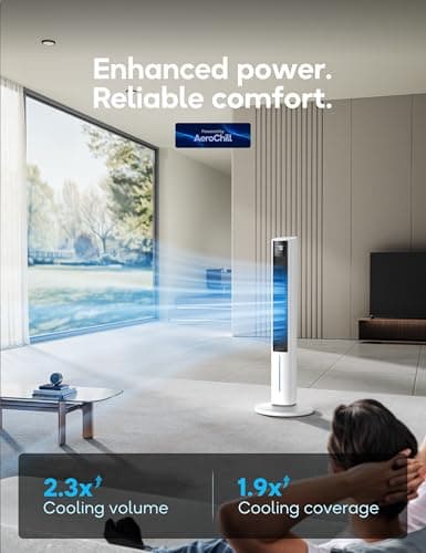 AEROZY Windowless Portable Air Conditioner, 45.2" Evaporative Cooler with Remote for Room No Window, Digital Display, 12H Timer, Quiet Cooling Fan for Bedroom and Indoor Use 2