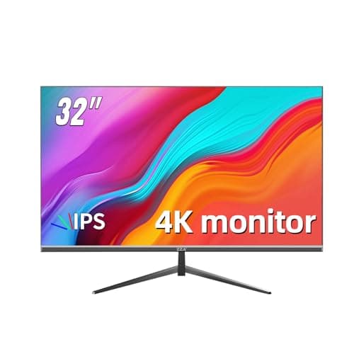 ZZA 32 Inch Computer Monitor, 4K Monitor 60HZ UHD(3840 * 2160P) 3000R IPS Screen with Ultra-Thin Bezels,HDR10,HDMI/DP Ports, Tilt Adjustable, Eyecare, Ideal for Business, Office, and Casual Gaming