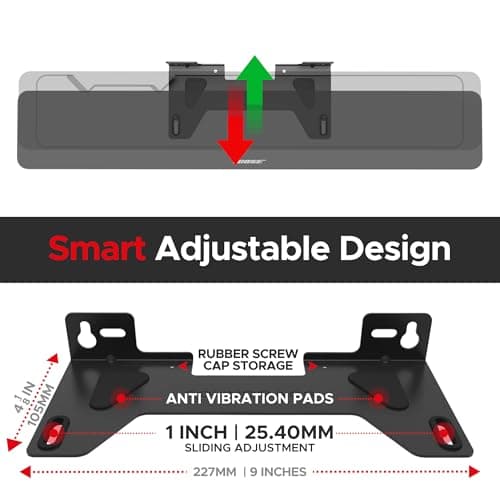Sound Bass TV Speaker Wall Mount Bracket | Compatible with Bose TV Speaker Soundbar Only | Complete with Full Mounting Hardware Kit | Only Suitable for Bose TV Speaker Sound Bar | UK Design 3