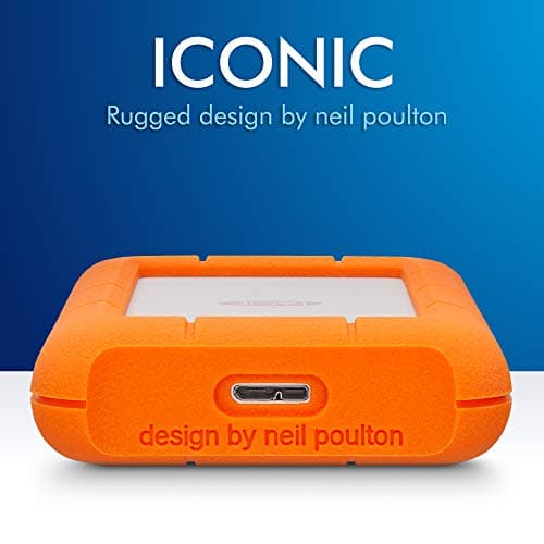 LaCie Rugged 5TB Portable External HDD - USB 3.0/2.0 Compatible, Shock/Dust/Rain Resistant for Mac & PC, Orange, Grey 4
