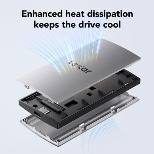 Lexar 2TB ES3 External SSD, Up to 1050MB/s Read, Storage Expansion, Compatible w/USB-C Smartphones, iPhone 15/16, PC, Mac, Tablets, Sleek & Sturdy Design, Silver (LES3XXX002T-RNSAU) 4